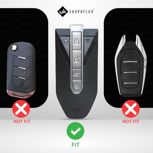SHOPOFLUX TPU Key Cover Compatible with Mahindra BE 6, XEV 9 EV, XUV 7XO Smart Key (Black) - Image 2