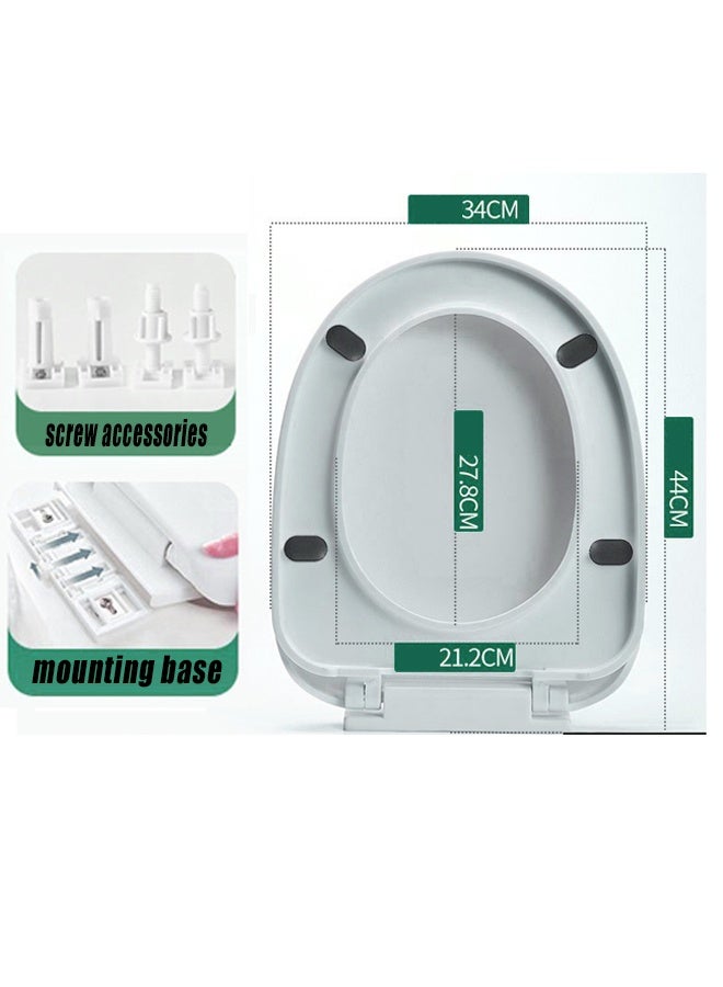 غطاء مقعد المرحاض ، غطاء مقعد المرحاض الناعم على شكل U ، معدات مرحاض الحمام ذات الإرفاق السريع ، مقعد مرحاض دائم وقابل للإزالة - Image 3