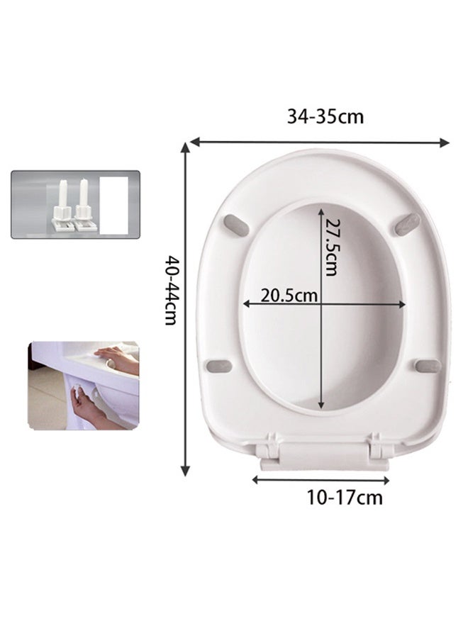 غطاء مقعد المرحاض ، غطاء مقعد المرحاض الناعم على شكل U ، معدات مرحاض الحمام ذات الإرفاق السريع ، مقعد مرحاض دائم وقابل للإزالة - Image 2