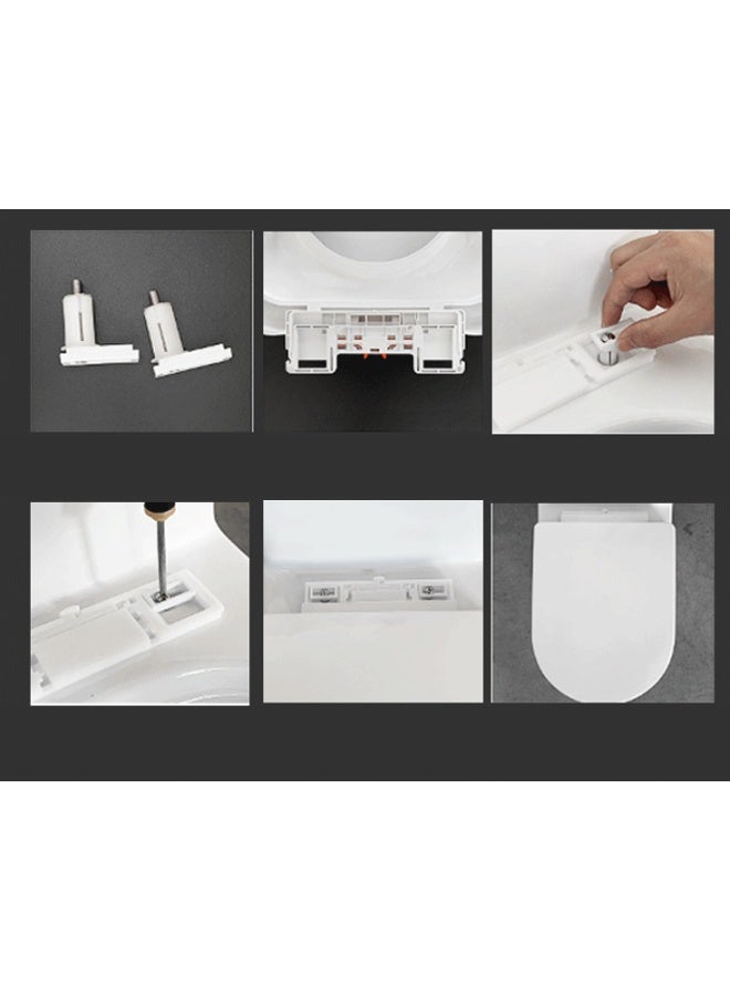 غطاء مقعد المرحاض ، غطاء مقعد المرحاض الناعم على شكل U ، معدات مرحاض الحمام ذات الإرفاق السريع ، مقعد مرحاض دائم وقابل للإزالة - Image 4