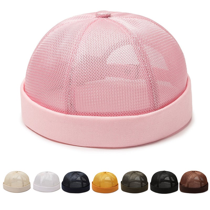 قبعة صيفية مجوفة بدون حافة للجنسين هيب هوب رقيقة قابلة للتنفس شبكية - Image 1