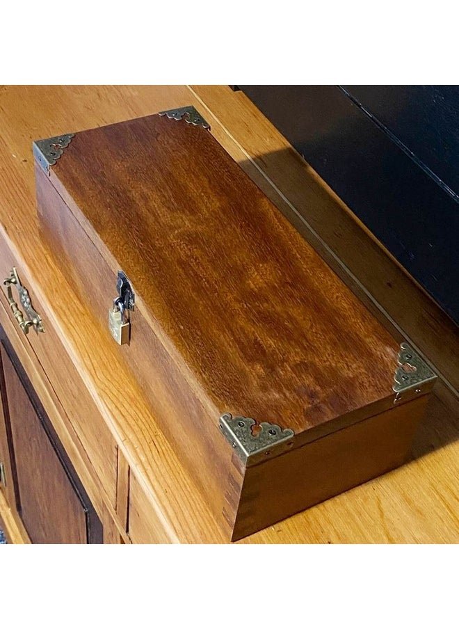 Dophee - 8Pcs Decorative Corner Protectors, Retro Style Edge Safety Guards Covers For Picture Frame Album Jewelry Box Gift Box Wooden Case Chest Tables Cabinet Furniture, 1.34"X1.34"-Antique Bronze - Image 1