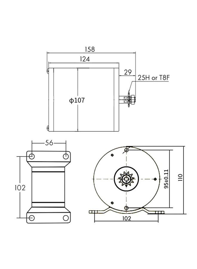 MOTOBERRY 1000W Electric Brushless DC Motor Kit - 48V 3500rpm Brushless Motor with 20.8A Speed Controller and Throttle Grip Kit for Go Karts E-Bike Electric Throttle Motorcycle Scooter - Image 4