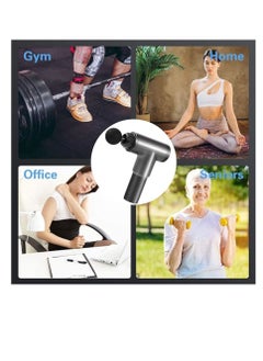 Generic Muscle Massager, Electric Handheld Deep Muscle Fascia Massager with 4 Massager Head Vibration Massage Adjustable Low Noise Body Pain Relief for Fitness Yoga Pilates  - Image 4