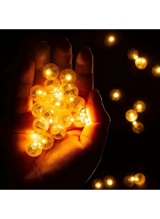 White Light LED Balloon Lights 50 Packs Battery Powered Mini Party Wedding Decorations - Image 4