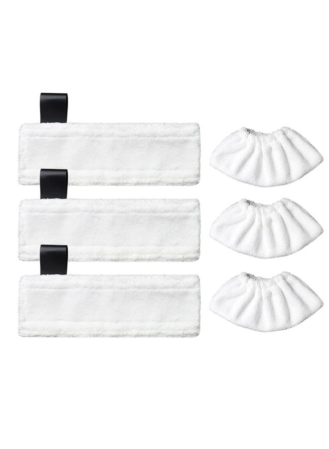 6 Pack Replacement Mop Cloths and Mop Pads Compatible with Karcher EasyFix Steam Cleaner Accessories SC2 SC3 SC4 SC5  - Image 1