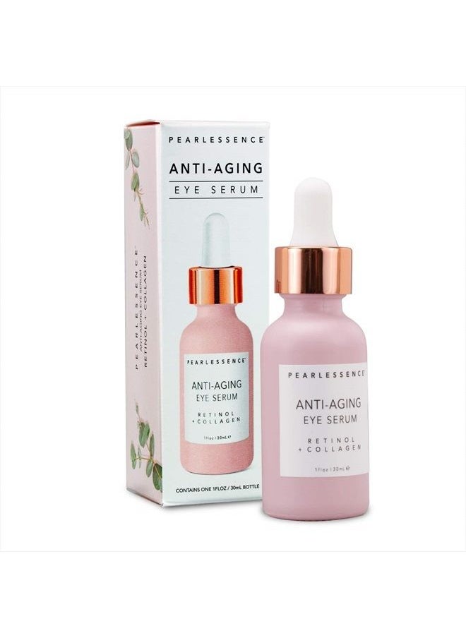 Pearlessence Pearlesssence Anti-Aging Eye Serum (Retinol + Collagen) - Helps Reduce Fine Lines & Wrinkles | Gentle & Lightweight Formula | Plumps & Tightens | Made in USA & Free (1oz)  - Image 3