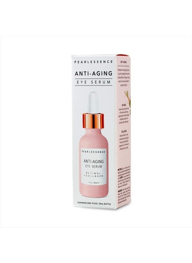 Pearlessence Pearlesssence Anti-Aging Eye Serum (Retinol + Collagen) - Helps Reduce Fine Lines & Wrinkles | Gentle & Lightweight Formula | Plumps & Tightens | Made in USA & Free (1oz)  - Image 5