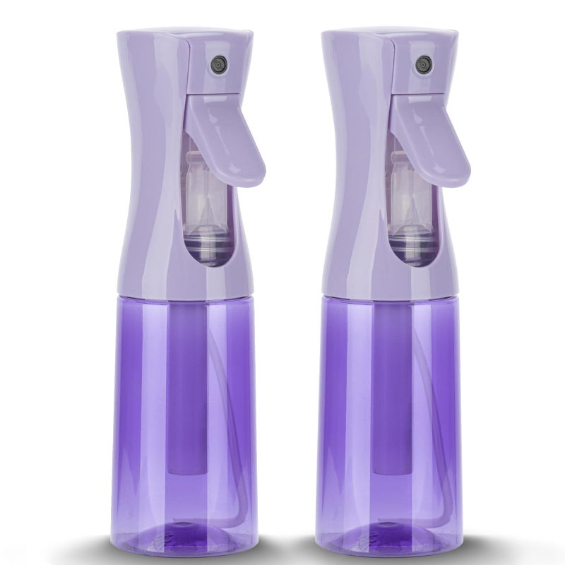 Zuhose Spray Bottle For Hair (6.8Oz /200Ml) Continuous Ultra Fine Mist Sprayer For Hair  Salons  Barber  Plants  Skin Care  Cleaning 2 Pack Purple - Image 1