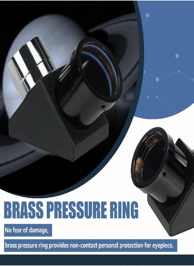 SVBONY SV221 90 Degree Diagonal Mirror, Telescope Diagonal 1.25 inches with Brass Compression Rings, Telescope Accessory for Refractor Telescope  - Image 3
