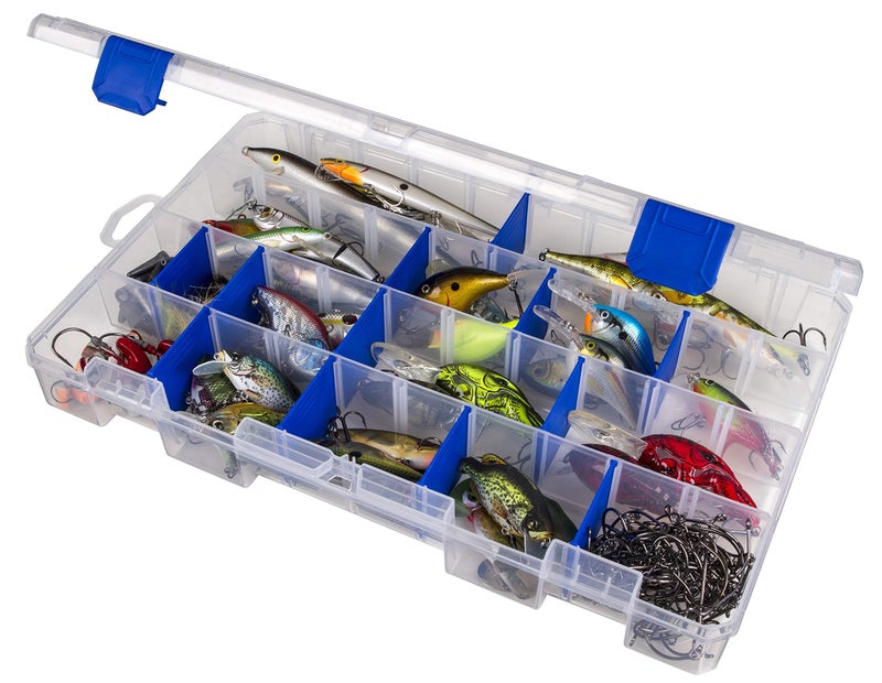 Flambeau Outdoors 5007 Tuff Tainer Fishing Tackle Box with Zerust Anti-Rust Dividers - Includes 18 Dividers, 36 Compartments, Clear Fishing Lure Organizer - 14.25" x 9.125" x 2" - Image 1