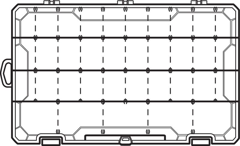 Flambeau Outdoors 5007 Tuff Tainer Fishing Tackle Box with Zerust Anti-Rust Dividers - Includes 18 Dividers, 36 Compartments, Clear Fishing Lure Organizer - 14.25" x 9.125" x 2" - Image 5