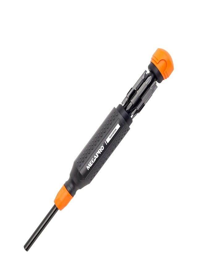 Megapro 151ELEV-CH/OR Alloy Steel Hex Elevator Multi Bit 15 in 1 Screwdriver, 1-1/4" Hex Nut, 8-1/2" Length - Image 1