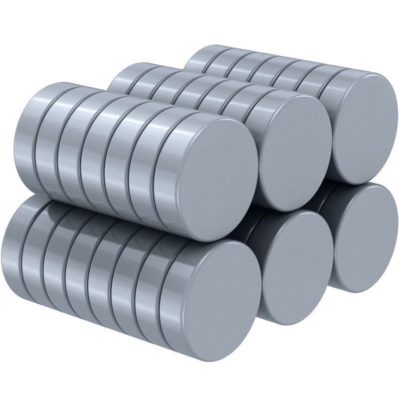SMARTAKE 45 قطعة مغناطيس ثلاجة صغير دائري مغناطيسات متعددة الاستخدامات مغناطيسات نوديميوم متميزة للمكتب للثلاجة والسبورة والإعلانات في المنزل والمطبخ والمكتب والمدرسة رمادي