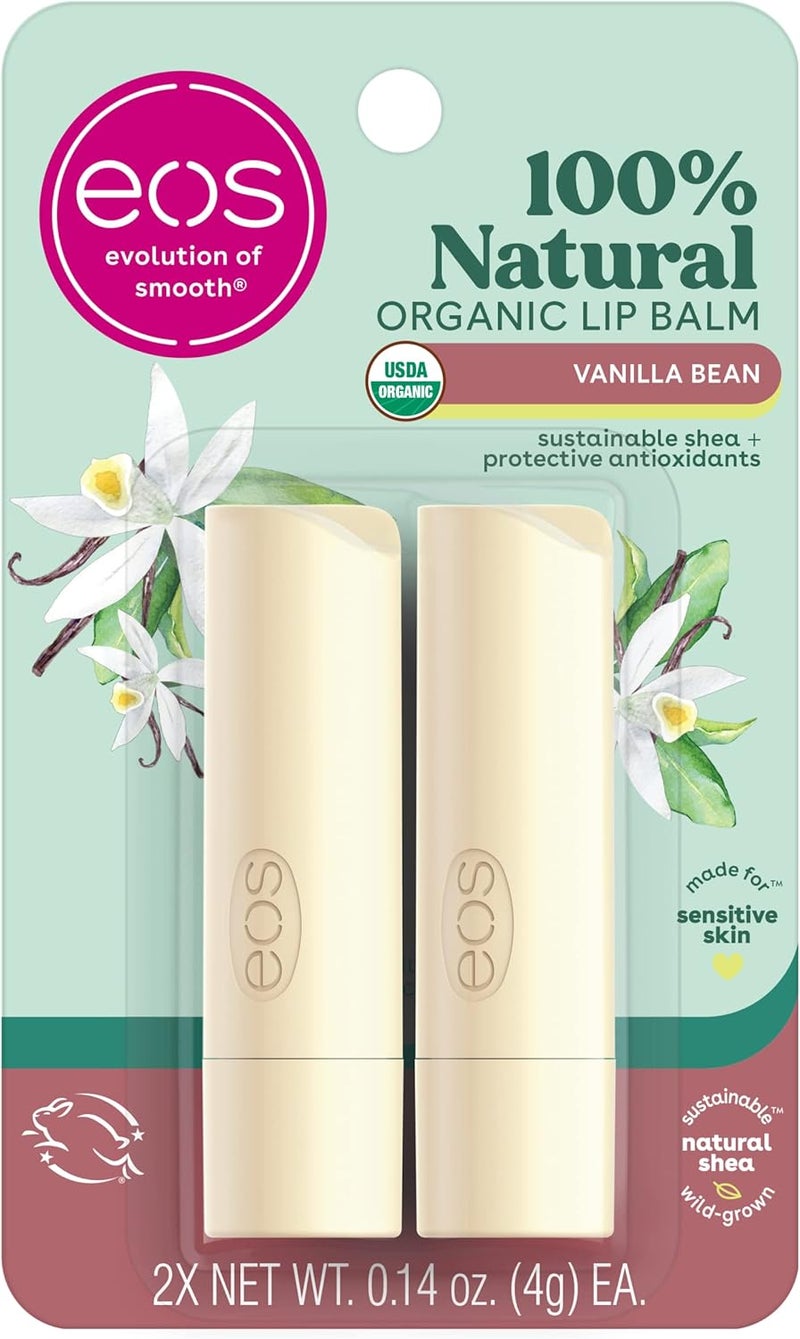 eos 100% Natural Organic Lip Balm Sticks - Vanilla Bean - Image 1