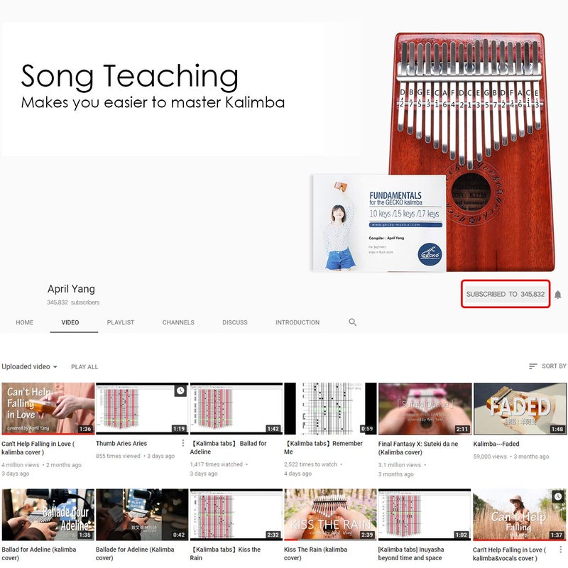 GECKO بيانو كالمبا 17 مفتاح من جيكو مع صندوق حماية مقاوم للماء، مطرقة ضبط وتعليمات دراسية، بيانو مبرع محمول، صوت تأملي، هدية للأطفال والمبتدئين والمهنيين - Image 4