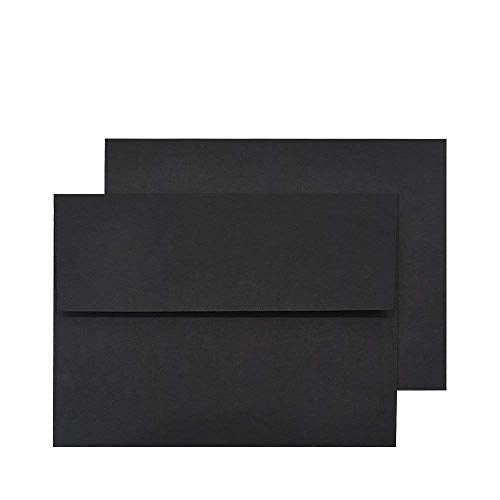 AccuPrints Black Envelopes Pack of 50 | Size - 5 inch by 7 inch | Unique Design Texture Hand Made envelopes for Wedding/Party/Office use - Image 1