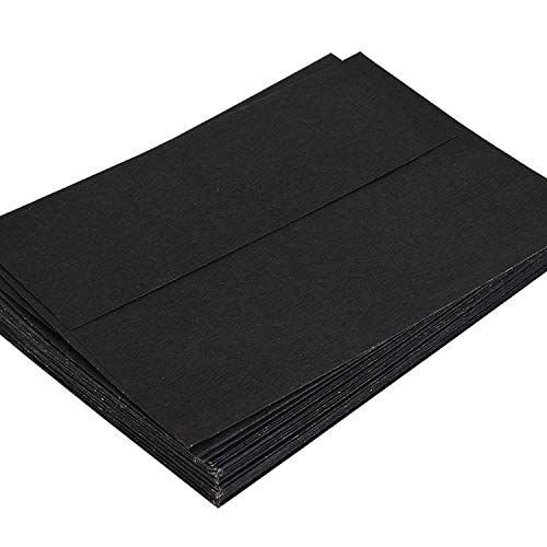AccuPrints Black Envelopes Pack of 50 | Size - 5 inch by 7 inch | Unique Design Texture Hand Made envelopes for Wedding/Party/Office use - Image 2