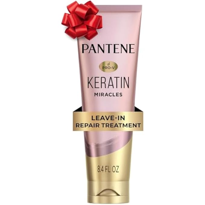 Pantene بلسم كيراتين بدون شطف مع زيت الأركان، علاج بروتين للشعر الجاف والتالف والمصبوغ، يصلح الأطراف المتقصفة ويحمي من التلف، خالي من الفورمالديهايد، 8.4 أونصة سائلة - Image 2