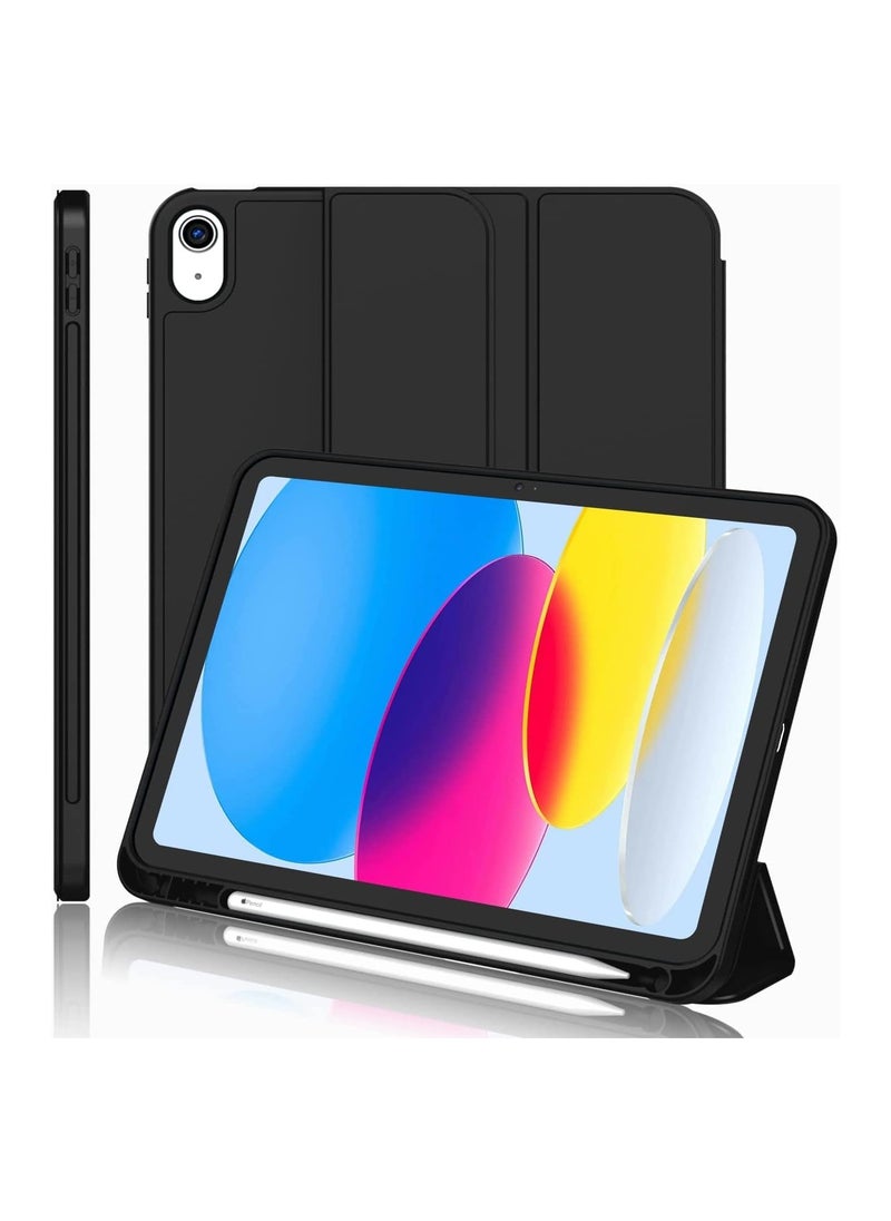 Generic iPad Air 5 Case 2022 iPad Air 4 Case 2020 iPad Air 5th/4th Generation Case 10.9 Inch Lightweight Slim Cover with Translucent Frosted Hard Back Support Touch ID (Black)  - Image 3