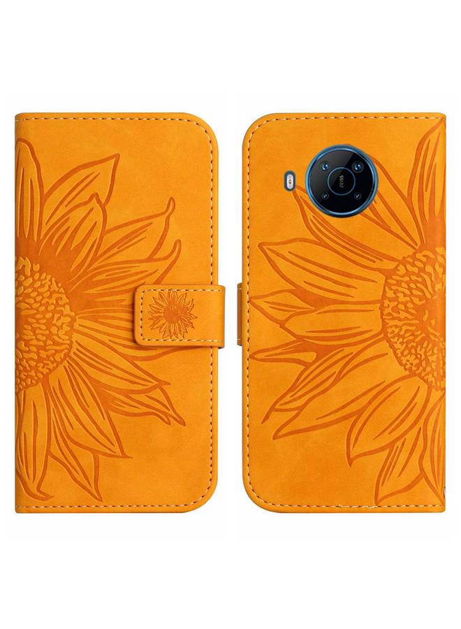 اس-توب جراب هاتف Nokia X100 من الجلد المريح بنقشة زهرة الشمس مع حبل تعليق - Image 2