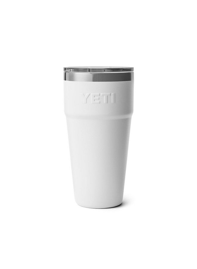 YETI كوب ييتي رامبلر سعة 30 أونصة قابل للتكديس، من الفولاذ المقاوم للصدأ، معزول بالفراغ بغطاء ماغ سلايدر، أبيض - Image 4