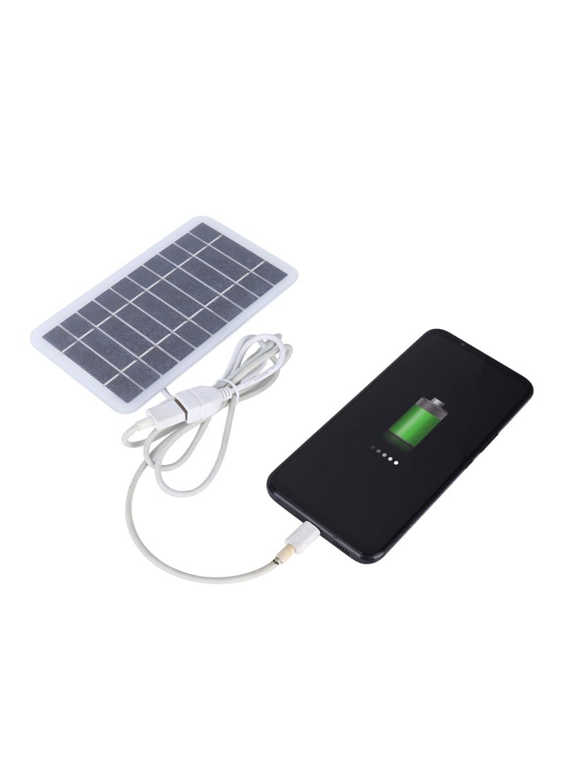 Portable 2W 5V Solar Panel Charger - Lightweight Polycrystalline Solar Cell for Outdoor Camping, Mobile Power Supply for Smartphones and Devices - Image 1