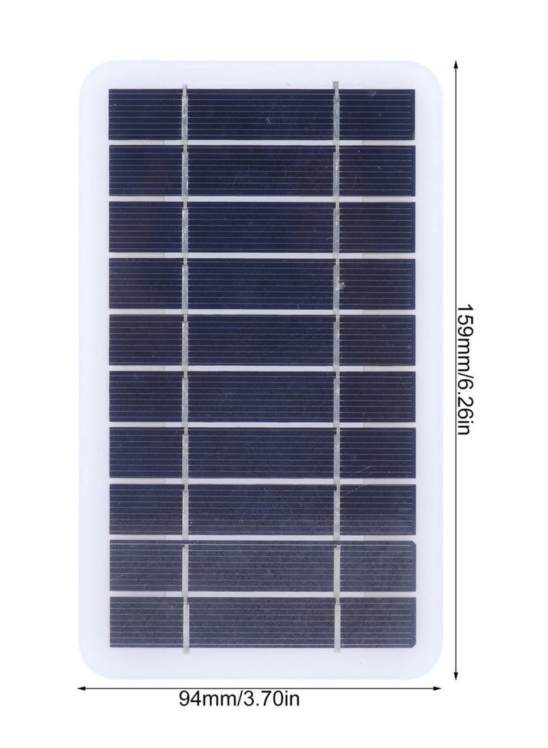 Portable 2W 5V Solar Panel Charger - Lightweight Polycrystalline Solar Cell for Outdoor Camping, Mobile Power Supply for Smartphones and Devices - Image 3