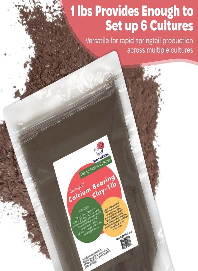 Snout and Shell Springtail Calcium Bearing Clay - 1 lb | Ideal for Culturing Springtails, Reptile and Amphibian Terrariums, and Natural Habitat Cleanup Crew - Image 3