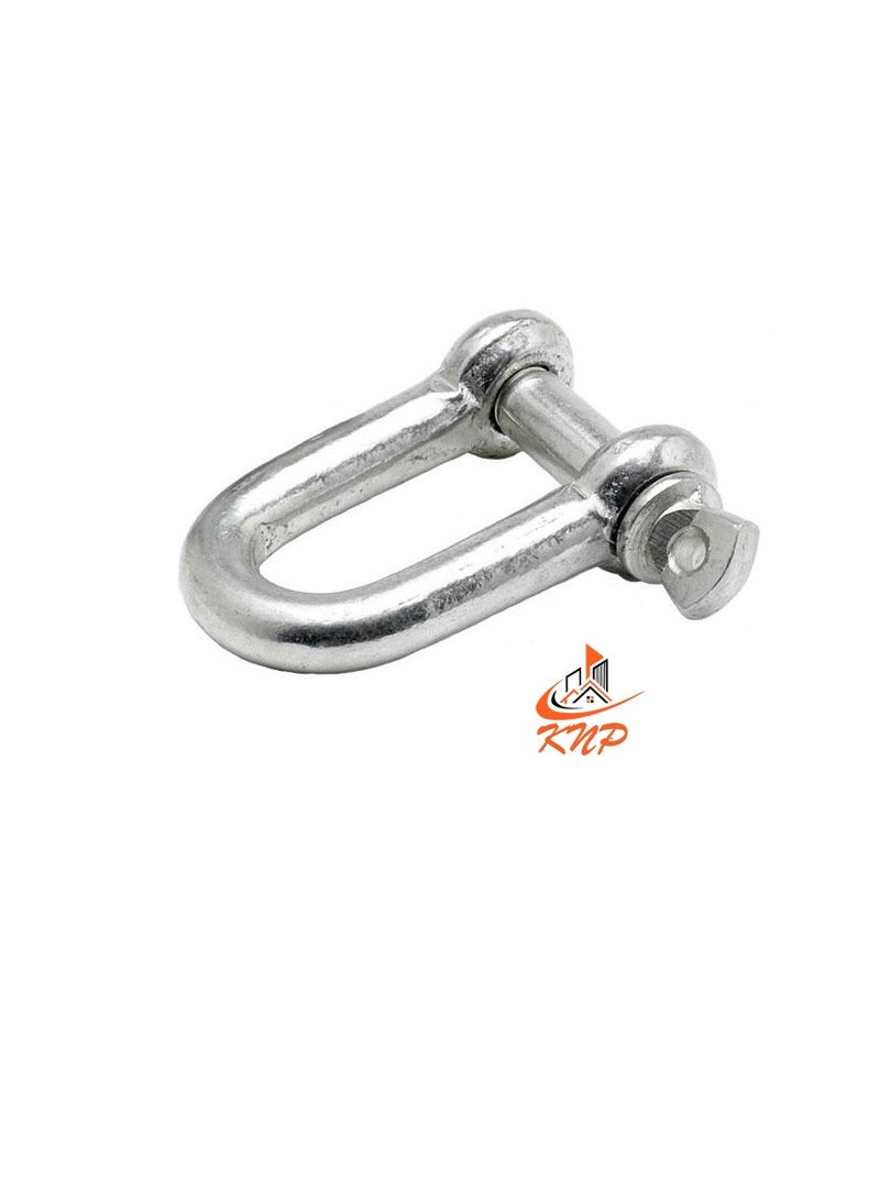 KNP Galvanised Steel D Shackle - 2pcs 10MM - Image 1
