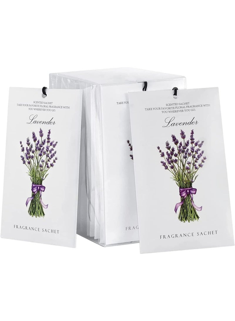 CLENEA 12 Packs Lavender Sachet, Lavender Scented Sachets Air Freshener for Drawer and Closet, Drawer Sachet, Long-Lasting Sachets Bags Drawer, for Drawers, Closets, Car, Home, Lavender Sachet - Image 1