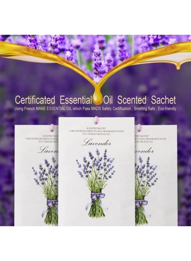 CLENEA 12 Packs Lavender Sachet, Lavender Scented Sachets Air Freshener for Drawer and Closet, Drawer Sachet, Long-Lasting Sachets Bags Drawer, for Drawers, Closets, Car, Home, Lavender Sachet - Image 3