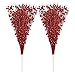 Vitalili Vitalili 10 Pack Artificial Glitter Berry Stem Ornaments 15.7in Decorative Christmas Picks Glittery Bead Sticks  - Image 2