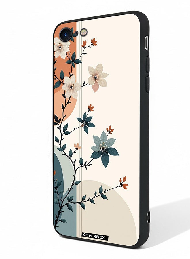 Covernex Apple iPhone SE 2020/2022 Protective Case Cover Printed Featuring Elegant Leafy Branches - Image 1