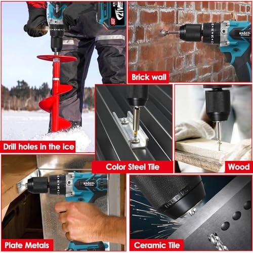 KROST Pro Series 21V(37V MAX) Cordless Brushless Hammer Drill Machine,13mm Metal Chuck (Bare Tool) - Image 2