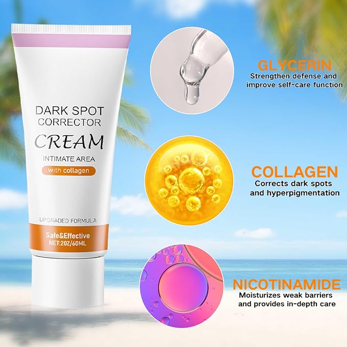 paminify Dark Spot Corrector Cream,Dark Spot Remover for Face and Body with Collagen,Niacinamide,Intimate Areas and Bleaching,Neck,Underarm,Elbow,Inner Thigh and Knees,Bikini Line,Instant Result,2 oz - Image 3