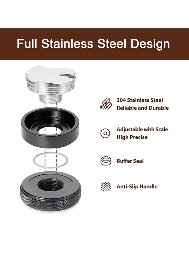 51mm Black Aluminum Alloy Espresso Coffee Distributor Three Angled Slopes Professional Tool Ideal for Espresso Maker Portafilter Home Barista Use Eid Gathering Coffee Station - Image 3