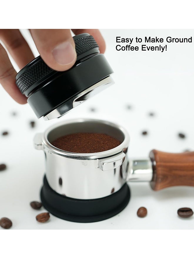 51mm Black Aluminum Alloy Espresso Coffee Distributor Three Angled Slopes Professional Tool Ideal for Espresso Maker Portafilter Home Barista Use Eid Gathering Coffee Station - Image 5