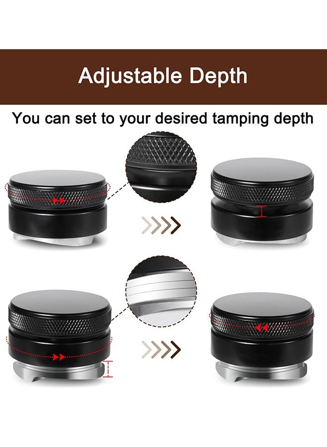 51mm Black Aluminum Alloy Espresso Coffee Distributor Three Angled Slopes Professional Tool Ideal for Espresso Maker Portafilter Home Barista Use Eid Gathering Coffee Station - Image 4