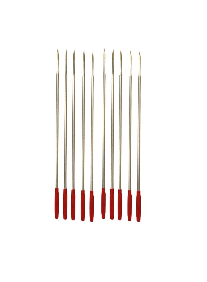 auteur Slim 0.6mm Smooth Writing Ball Pen Refill Pack Fine Point Screw Type Refill (Pack of 10, Ink Color - Red) - Image 1