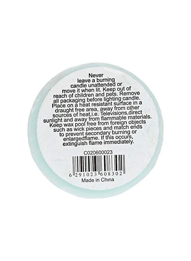 Green Tiger Unscented 2 Layer Color Pillar Candle, Blue/White - Image 3