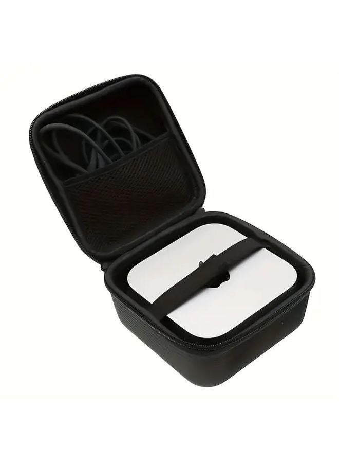 Black Hard Shell Protective Case For Mac Mini M4 Shockproof Dustproof EVA Storage Box - Image 3