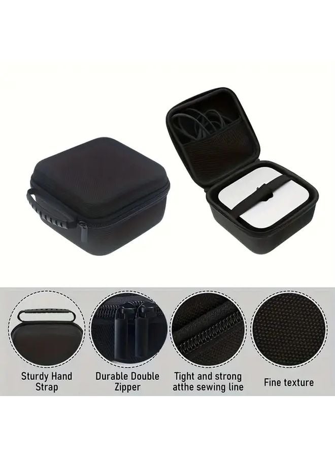 Black Hard Shell Protective Case For Mac Mini M4 Shockproof Dustproof EVA Storage Box - Image 2