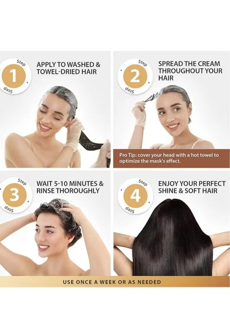 كارسيل علاج الشعر بالكولاجين من كارسيل، إصلاح عميق، ترطيب عميق، زيت الأرغان، قناع الشعر بالكولاجين، للشعر الجاف التالف، جميع أنواع الشعر، 16.90 أونصة، 500 مل  - Image 5
