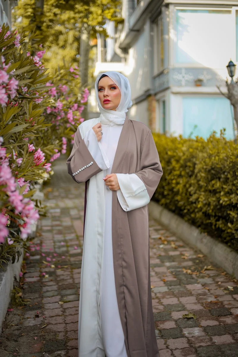 Harika Wear White-Shoko Stylish Abaya Ferace
