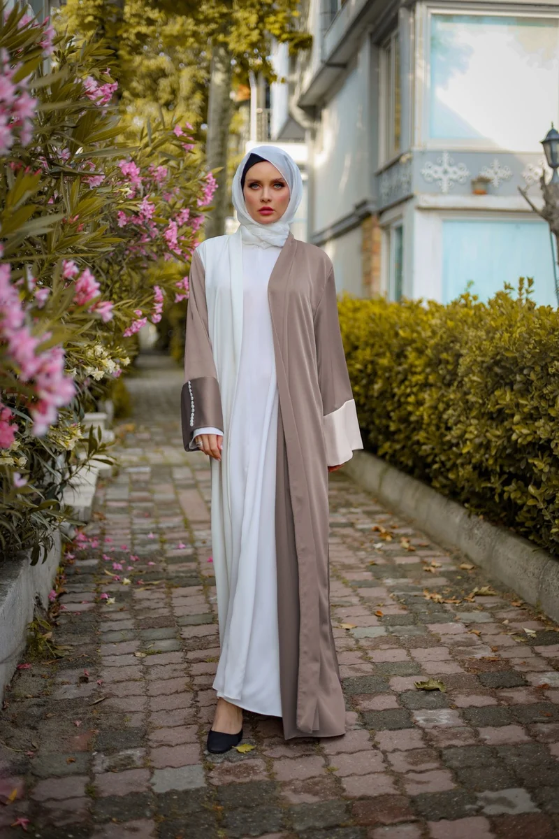 Harika Wear White-Shoko Stylish Abaya Ferace