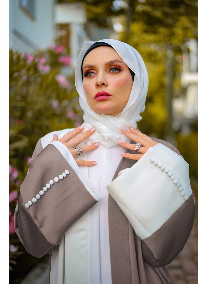 Harika Wear White-Shoko Stylish Abaya Ferace