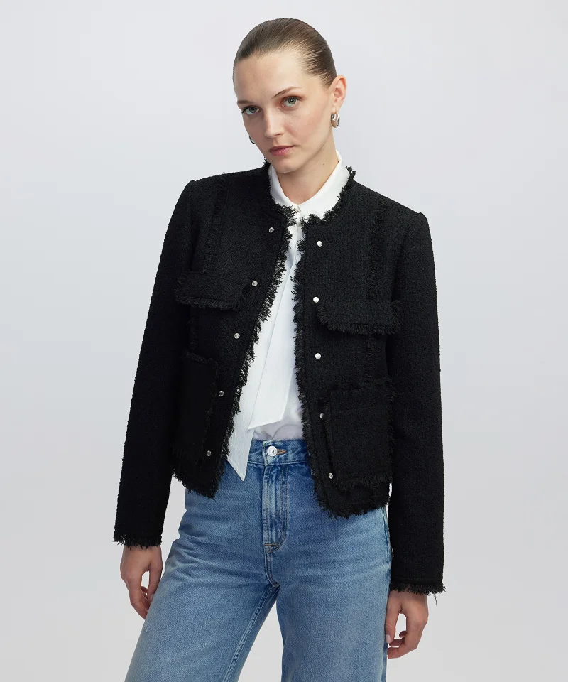Fringe-Trim Jacket