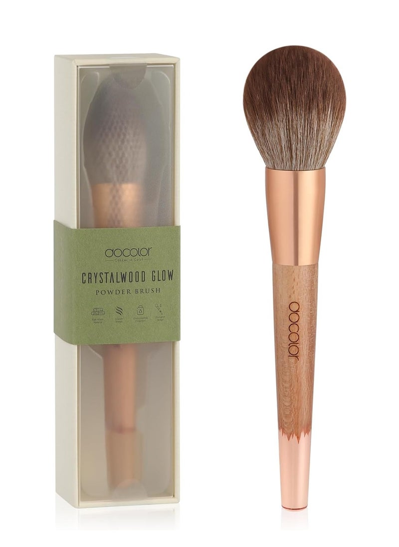 docolor - docolor Large Powder Brush＆Blush Brush, For Setting Powder, Bronzer, & Blush, Complete Coverage, Large Fluffy Powder Brush, Vegan Makeup Brush, Cruelty-Free & Synthetic Bristles with Gift Box - Image 1