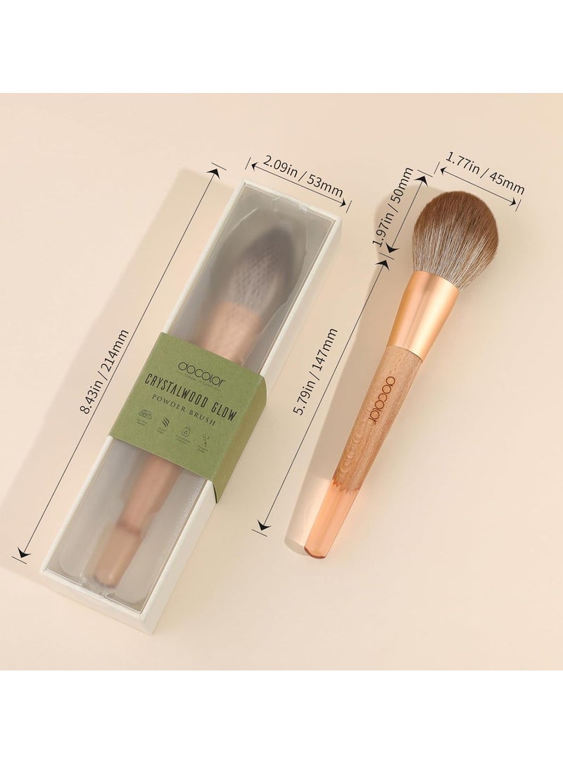 docolor - docolor Large Powder Brush＆Blush Brush, For Setting Powder, Bronzer, & Blush, Complete Coverage, Large Fluffy Powder Brush, Vegan Makeup Brush, Cruelty-Free & Synthetic Bristles with Gift Box - Image 1